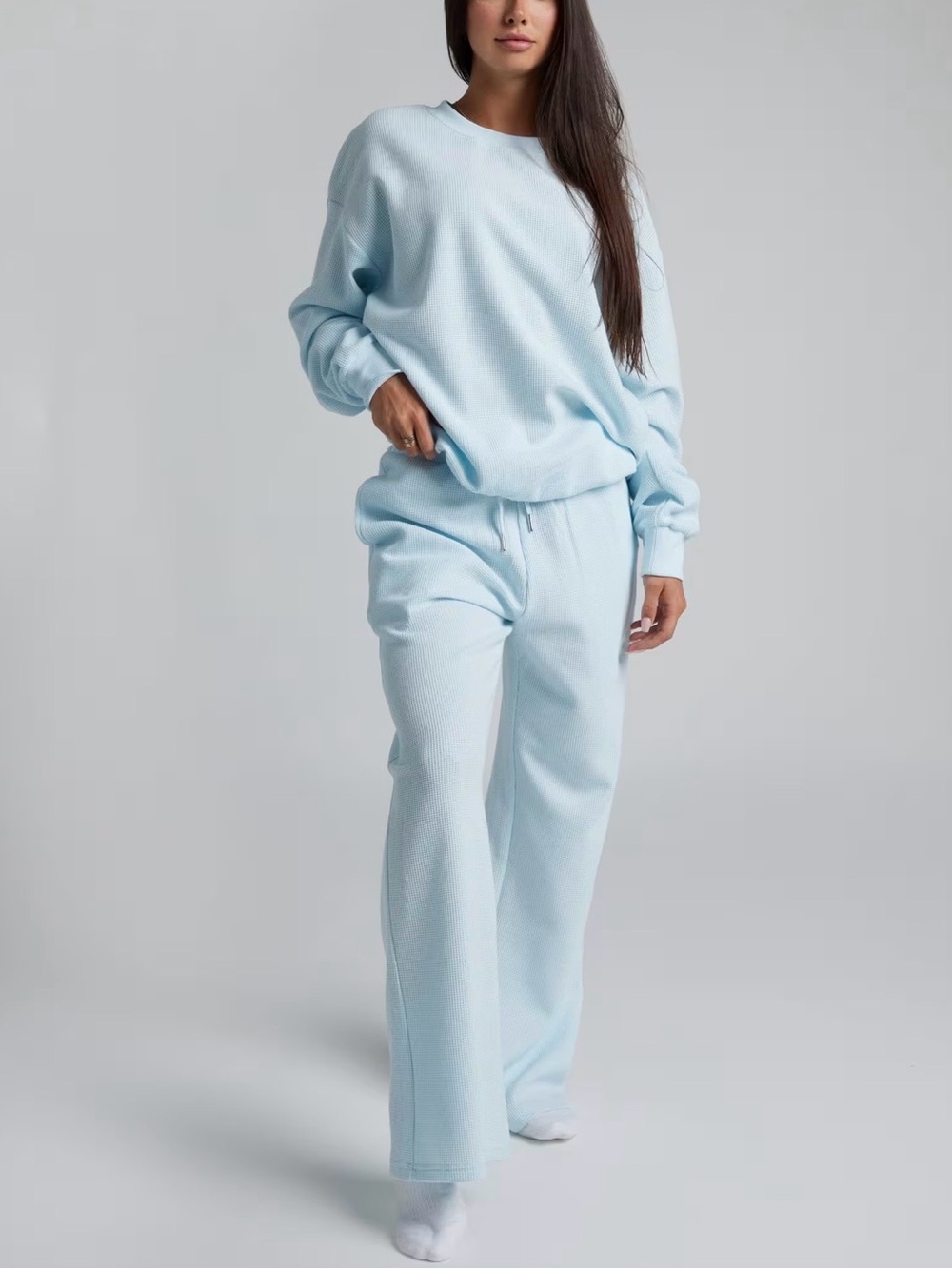 Comfrt Waffle Knit Lounge Set